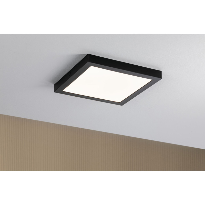 Plafonnier LED Abia noir 30 x 30 cm 2200 lm 22 W PAULMANN