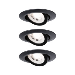 Spot encastrable LED noir blanc chaud IP20 550 lm 4