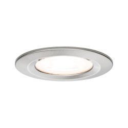 Spot encastrable LED Nova acier brossé GU10 blanc chaud IP44 6