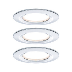 Spot encastrable LED Nova chrome GU10 blanc chaud IP44 6
