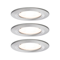 Spot encastrable LED Nova acier brossé GU10 blanc chaud IP44 6