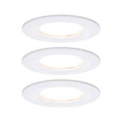 Spot encastrable LED Nova blanc blanc chaud IP44 6 W 3 pièces PAULMANN