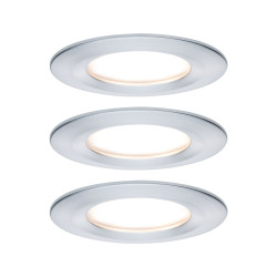 Spot encastrable LED Nova aluminium blanc chaud IP44 6 W 3 pièces PAULMANN