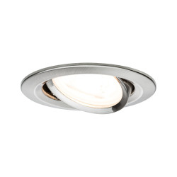 Spot encastrable LED Nova acier brossé GU10 blanc chaud IP23 6