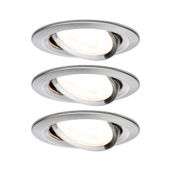 Spot encastrable LED Nova acier brossé GU10 blanc chaud IP23 6