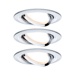 Spot encastrable LED Nova chrome GU10 blanc chaud IP23 6