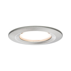 Spot encastrable LED Nova acier brossé blanc chaud IP44 6 W PAULMANN