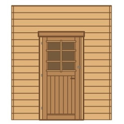Paroi latérale avec porte pour carport 1,8 x 2,25 m | SOLID