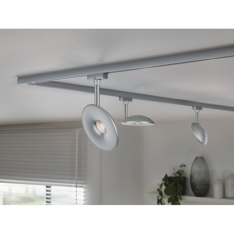 Spot LED URail Sphere chrome blanc chaud 625 lm 7 W PAULMANN