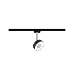 Spot LED URail Circle noir et chrome blanc neutre 580 lm 5 W PAULMANN