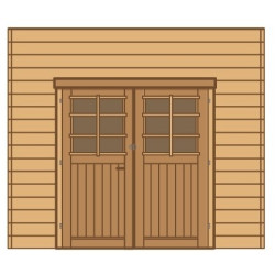 Paroi Frontale Double Porte Carport SOLID 2,7x2,45m | SOLID