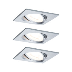 Spot encastrable LED Nova aluminium blanc chaud IP23 6 W 3 pièces PAULMANN
