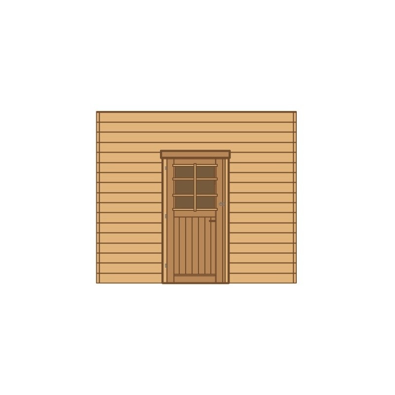 Paroi frontale avec porte simple pour carport 2,7 x 2,45 m SOLID
