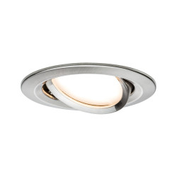 Spot encastrable LED Nova Plus acier brossé blanc chaud IP23 6 W PAULMANN