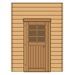 Paroi Frontale Carport SOLID 2.1x2.45m avec Porte | SOLID