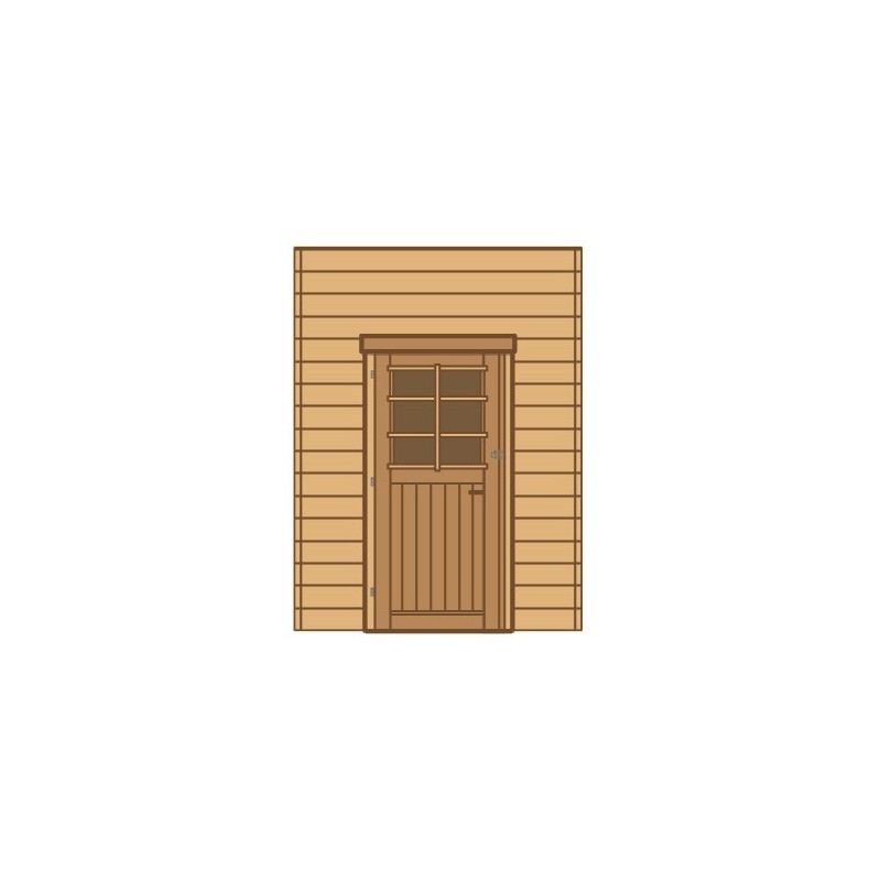 Paroi frontale avec simple porte pour carport 2,1 x 2,45 m SOLID