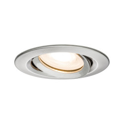 Spot encastrable LED Nova Plus acier brossé GU10 blanc chaud IP65 7 W PAULMANN