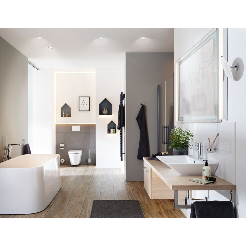 Spot encastrable LED Nova Plus blanc et chrome GU10 blanc chaud IP65 7 W PAULMANN