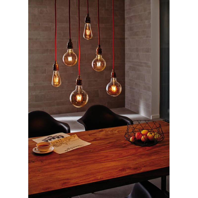 Suspension Eldar gris et nickel E27 60 W PAULMANN