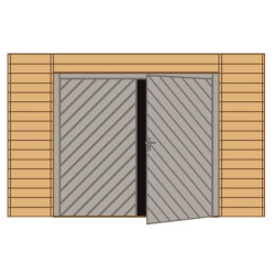Paroi frontale pour carport SOLID 2,7 x 2,45 m avec porte de garage | SOLID