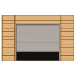 Paroi Frontale Carport avec Porte Sectionnelle 2,7x2,45m | SOLID