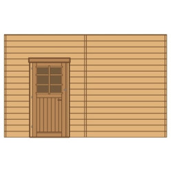 Paroi Frontale Carport SOLID 2,7x2,45m Porte Gauche | SOLID