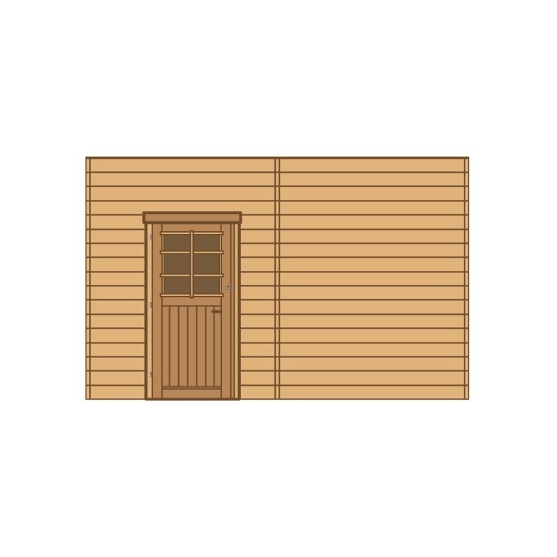 Paroi frontale avec simple porte gauche pour carport 2,7 x 2,45 m SOLID