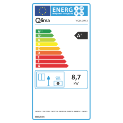 Poêle à pellets Viola 100-2 S Noir 8.8 kW | QLIMA