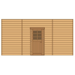 Paroi Frontale Carport Simple Porte 4,8 x 2,45m | SOLID