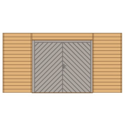 Paroi frontale pour carport SOLID avec porte de garage de 4,8 m | SOLID