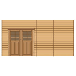 Paroi avant double gauche carport SOLID 4,8x2,45m | SOLID