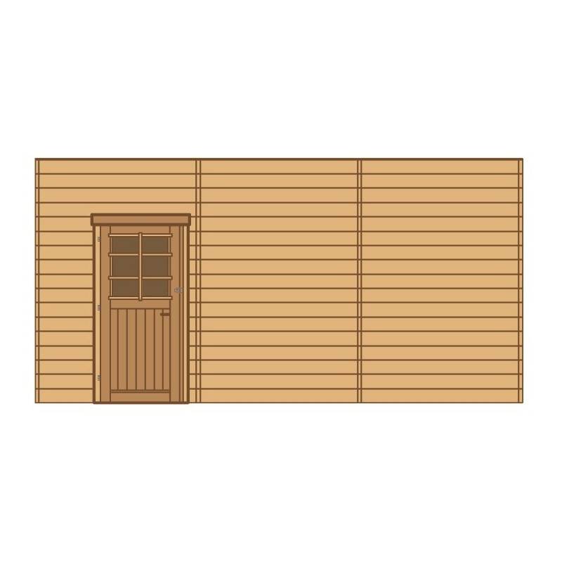 Paroi frontale avec simple porte gauche pour carport 4,8 x 2,45 m SOLID