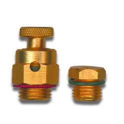 Purgeur avec bouchon 1/4" laiton SANINSTAL