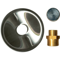 Plaque de rue avec raccord F 1/2" laiton chromé SANINSTAL