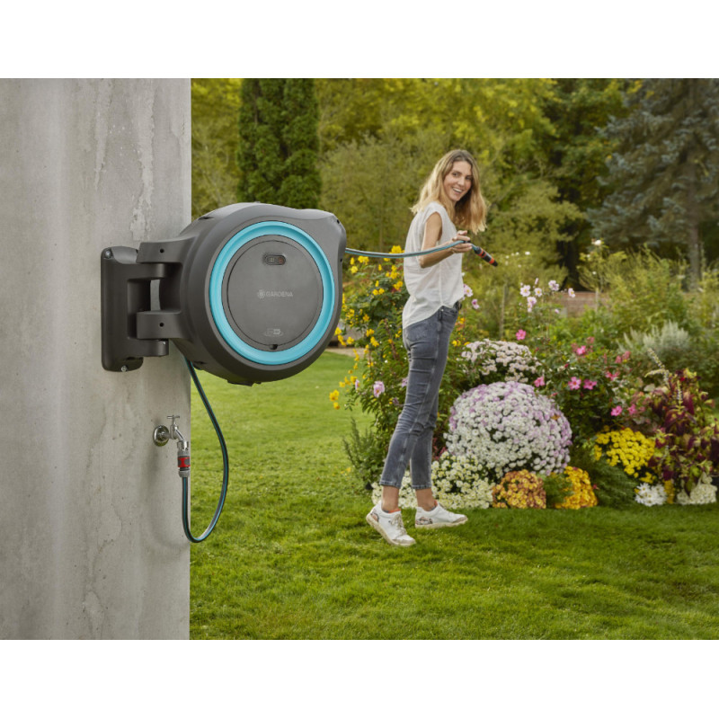 Dévidoir mural automatique PowerRoll XL 35 m GARDENA