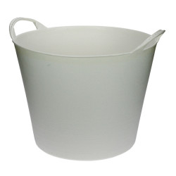 Seau en plastique souple blanc 42 L AVR-TOOLS
