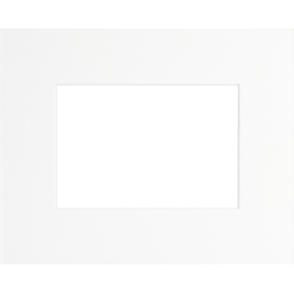Passe-partout blanc 30 x 24 cm avec ouverture intérieure de 24 x 18 cm