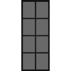 Porte vitrée Steel Look noir mat verre gris fumé 63 x 201