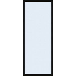 Porte vitrée Steel Look noir mat verre mat 63 x 201