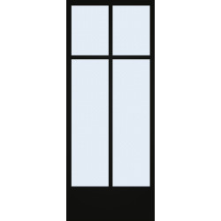 Porte vitrée Steel Look noir mat verre mat 73 x 201