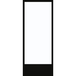 Porte vitrée Steel Look noir mat verre clair 83 x 201