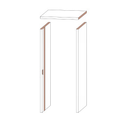 Ebrasement de porte invisible flat Platina blanc 40 cm THYS