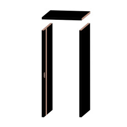 Ebrasement de porte invisible flat noir mat 40 cm THYS