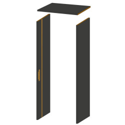 Ebrasement de porte noir mat 16