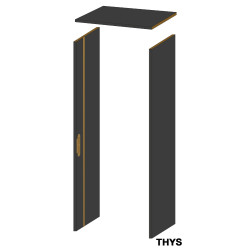 Ebrasement de porte noir mat 20 cm THYS