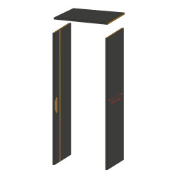 Ebrasement de porte noir mat 40 cm THYS