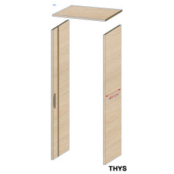 Ebrasement de double-porte Realwood Oak chêne naturel 40 cm THYS