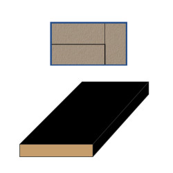 Chambranle Steel Look noir mat 1 x 10 x 222 cm THYS