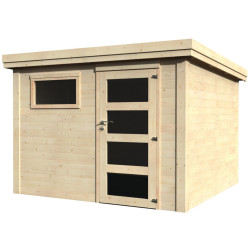 Abri de jardin en bois Paco 28 mm 3 x 3