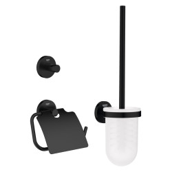 Set d'accessoires de toilette Start noir mat 3 pièces GROHE